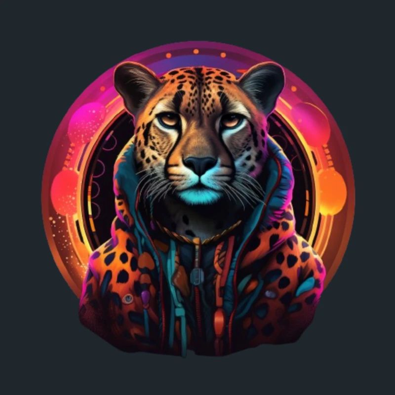 Cooler Leopard in Farbe
