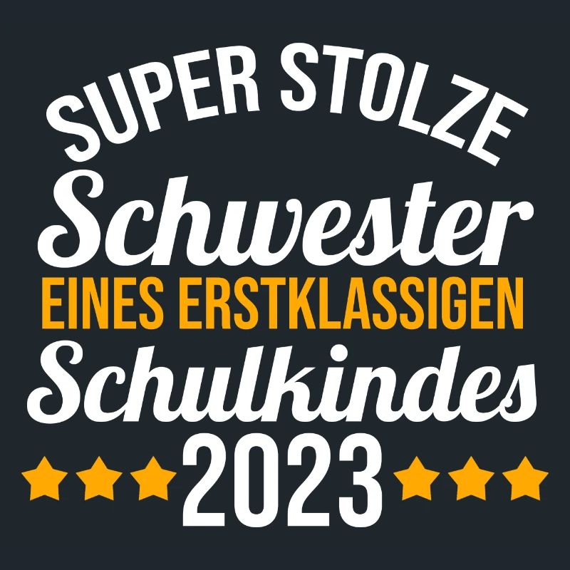 Stolze Schwester eines Schulkind 2023 Einschulung
