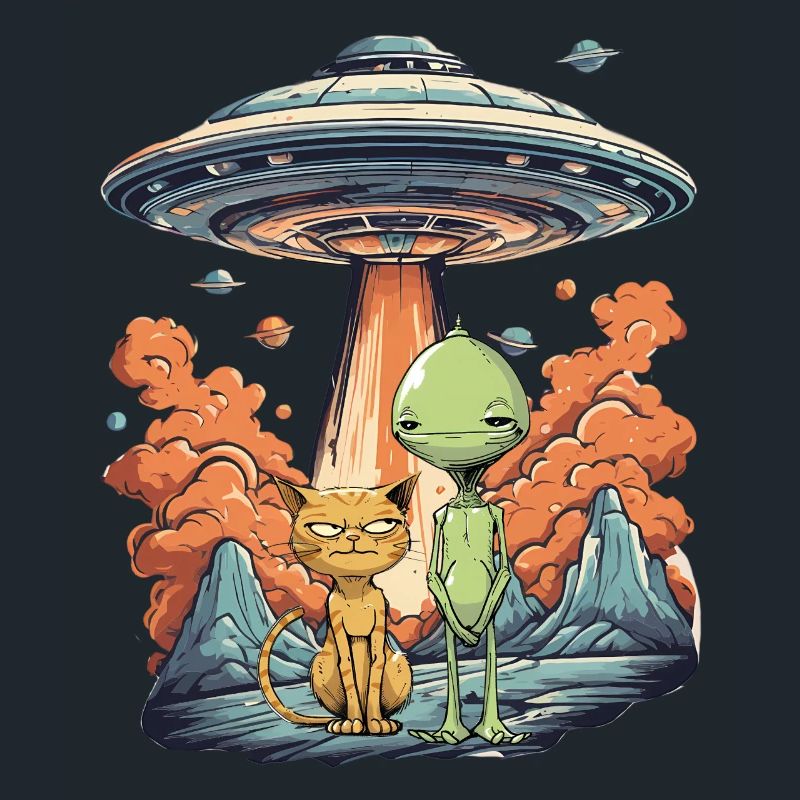 Cat Ufo Meme Funny Surprised Scared Cat Selfie