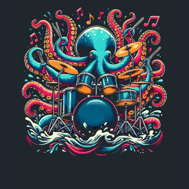 Drummer Drums Octopus Octopus