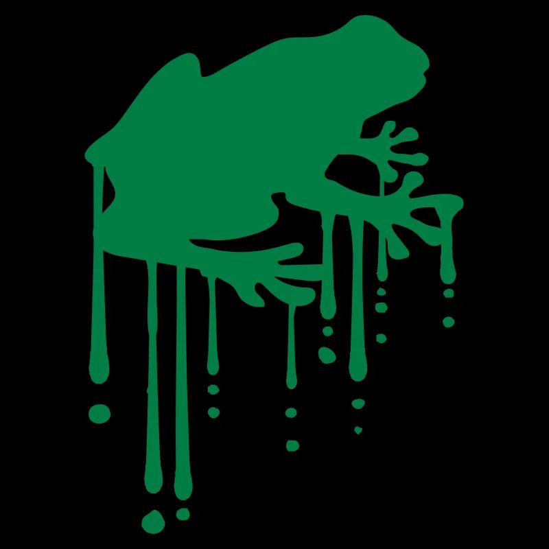 grenouille muqueuse goutte à goutte graffiti kroete silhouette