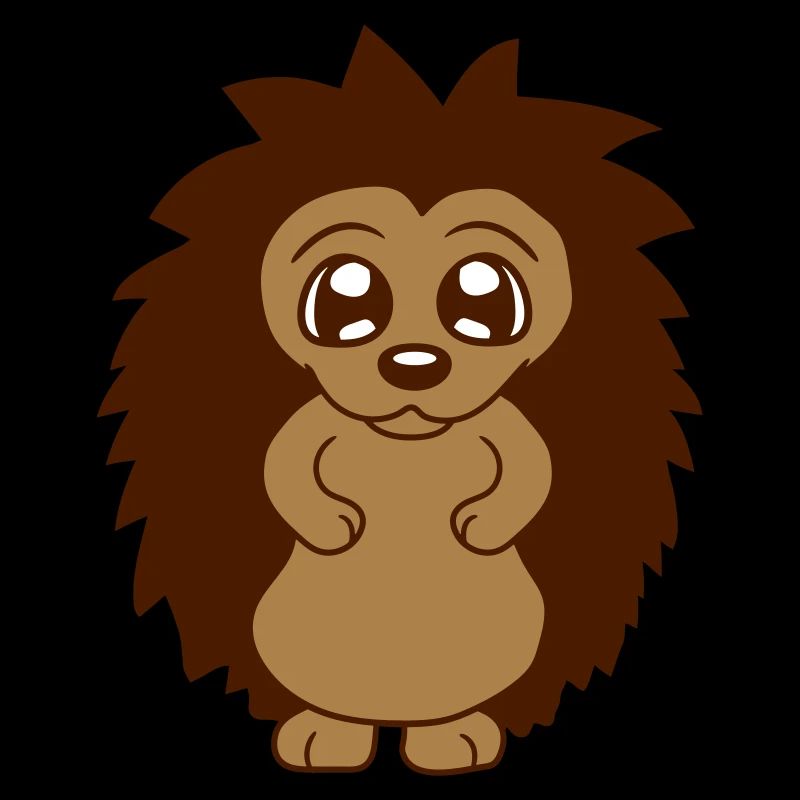 regarde de face petit hérisson mignon