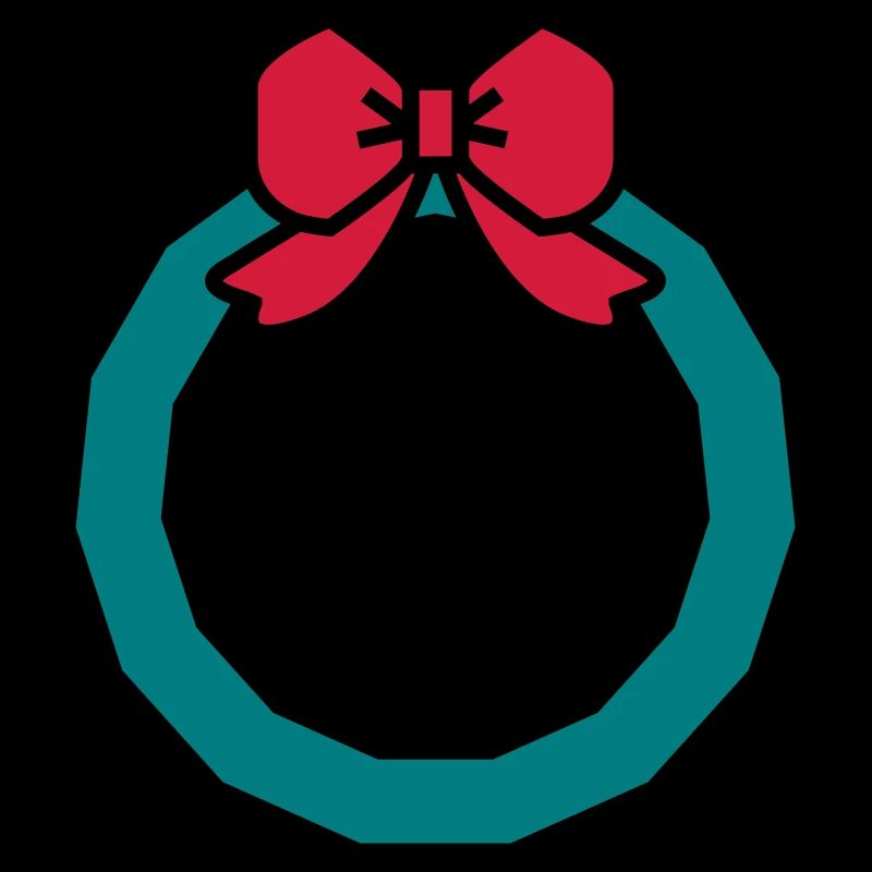 Couronne de Noël avec ruban rouge