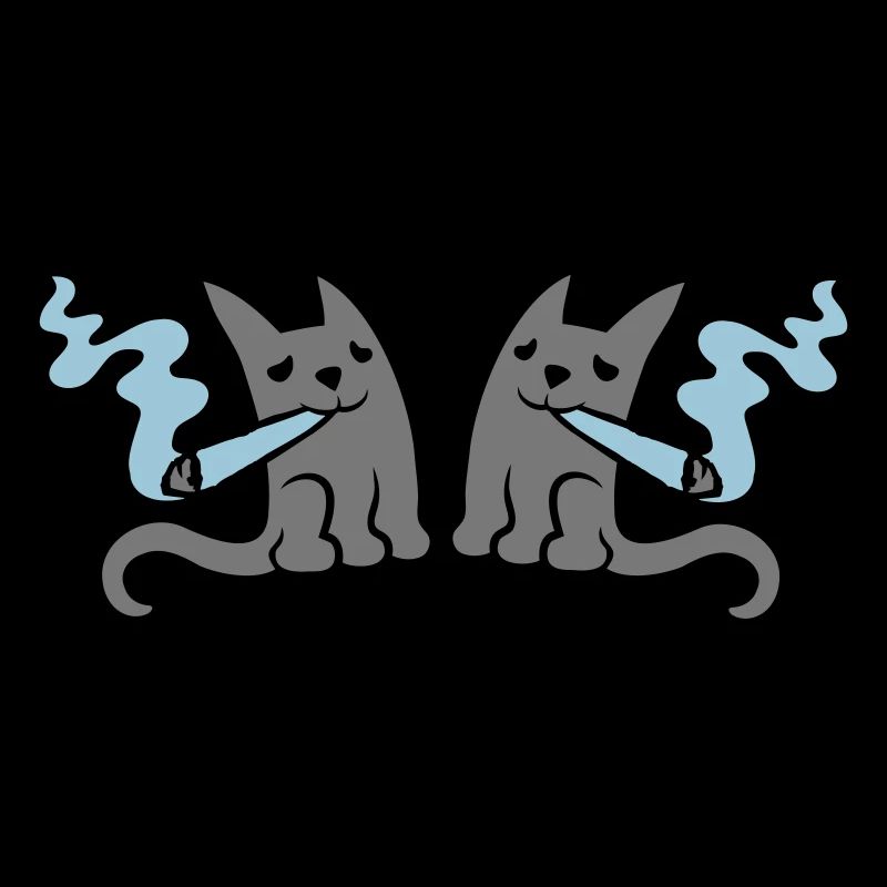 2 petits chats fumants
