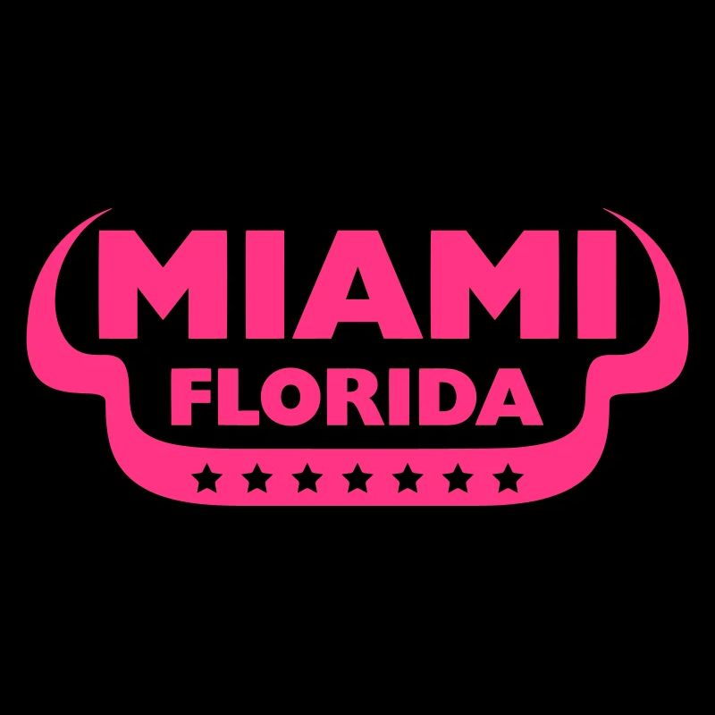Miami États-Unis Palm Trees Beach Sun America Floride Logo