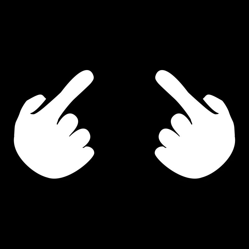 2 haende ich kontur hand comic cartoon zeigen zeig