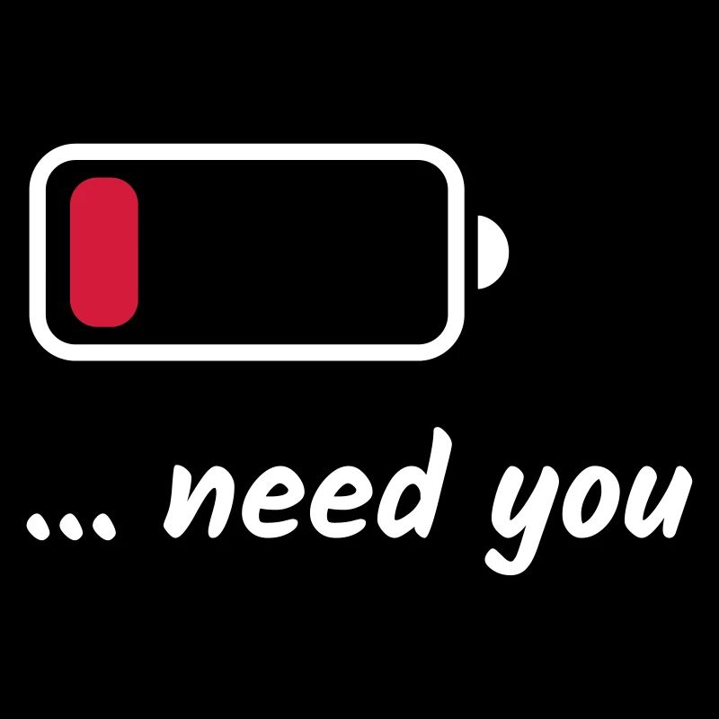 Batterie faible besoin de vous blanc