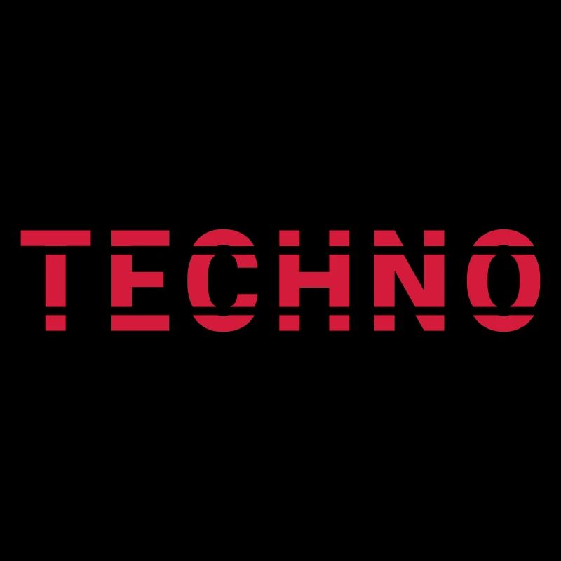 Techno lettering design for ravers and electro