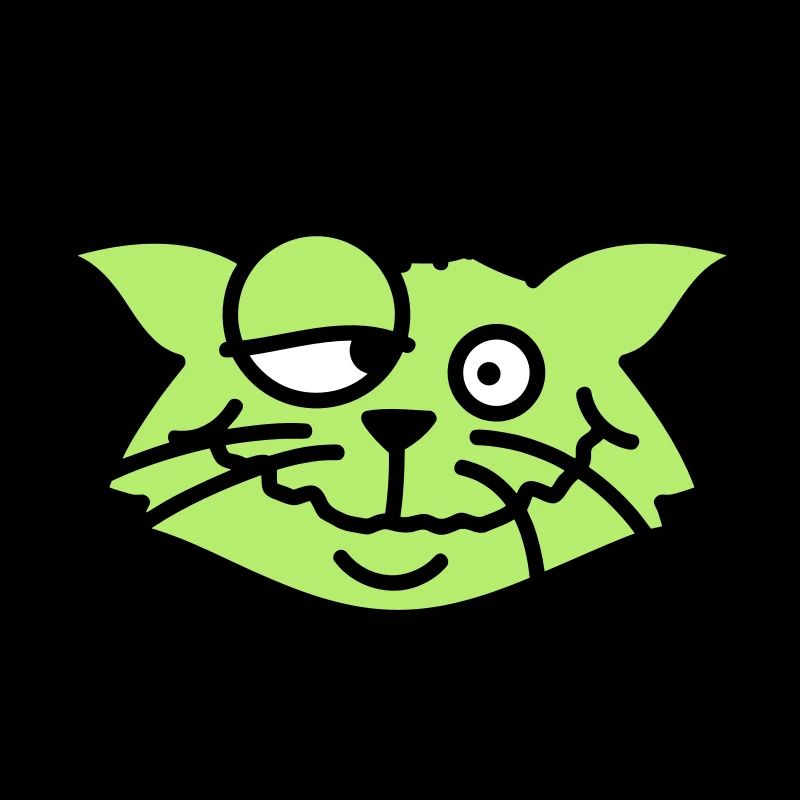 Chat confus plisse les yeux Drôle Folle Grimace