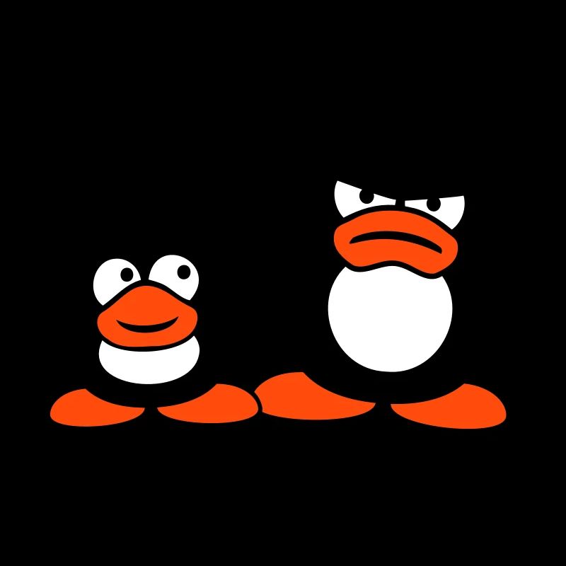 Pinguin zwei Freunde 2 Team großer Bruder wütend