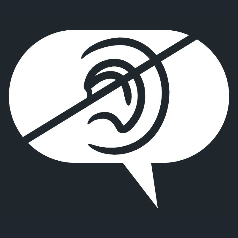 Symbole d’écoute interdit Bulle de discours