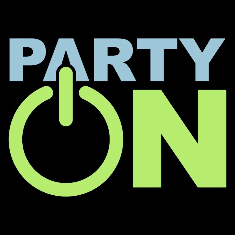 Party On Play An Symbol Turn On Techno DJ Music