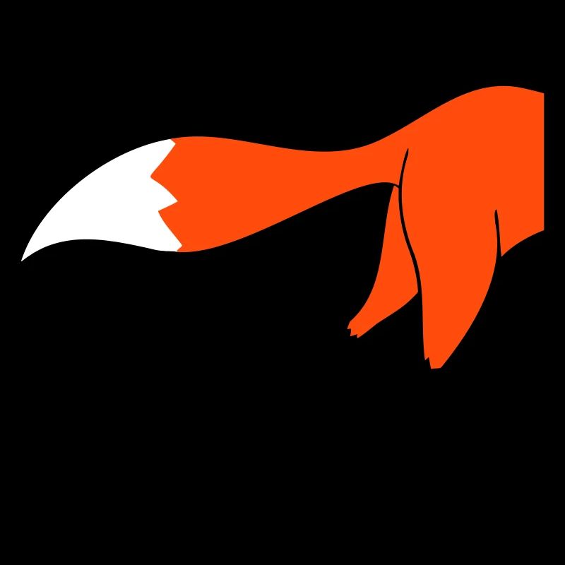 Halber Fuchs Hinterteil Hinten Hintere Hälfte Cool