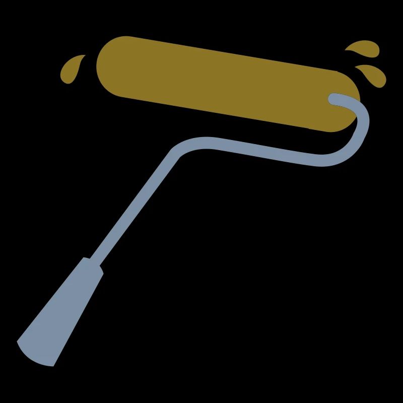 Farbrolle in Gold und Silber mit Spritzern