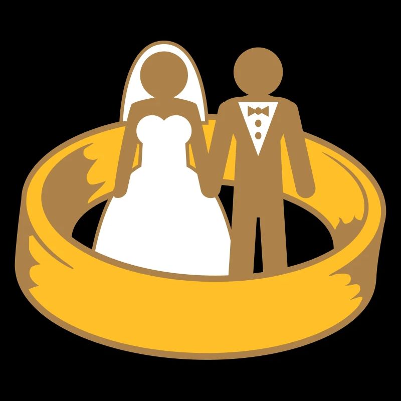 amant couple robe équipe rond cercle se marier rin