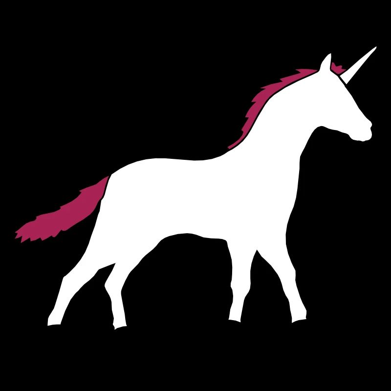Ombre contour de silhouette de licorne