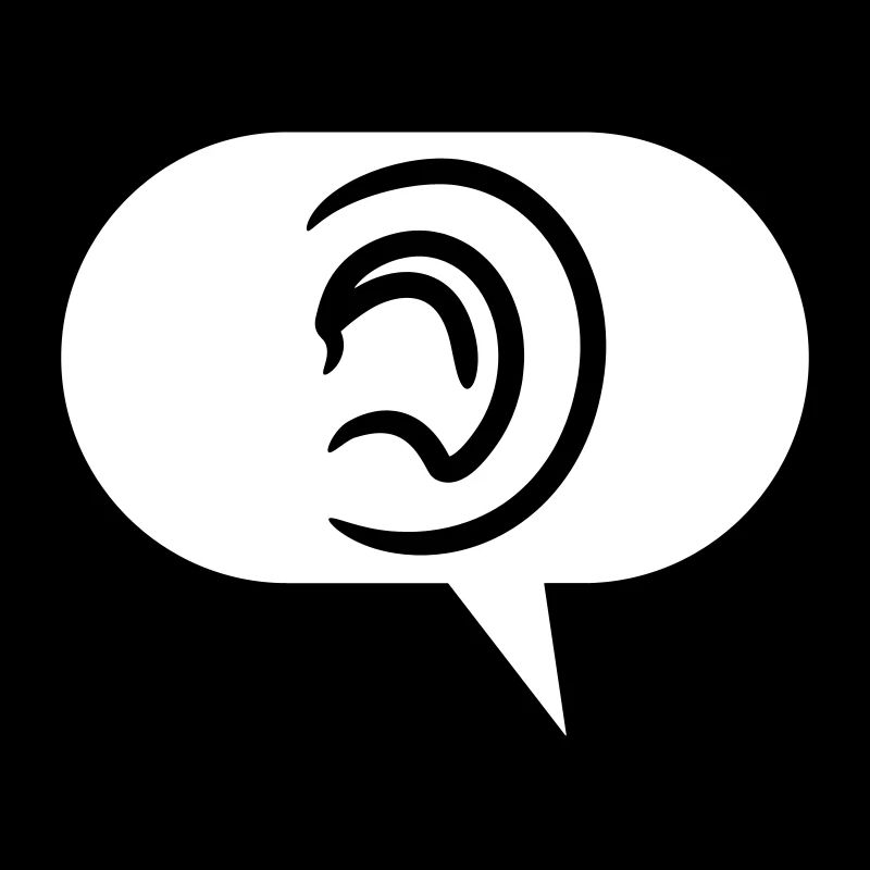 Entendre une bulle de discours de symbole simple