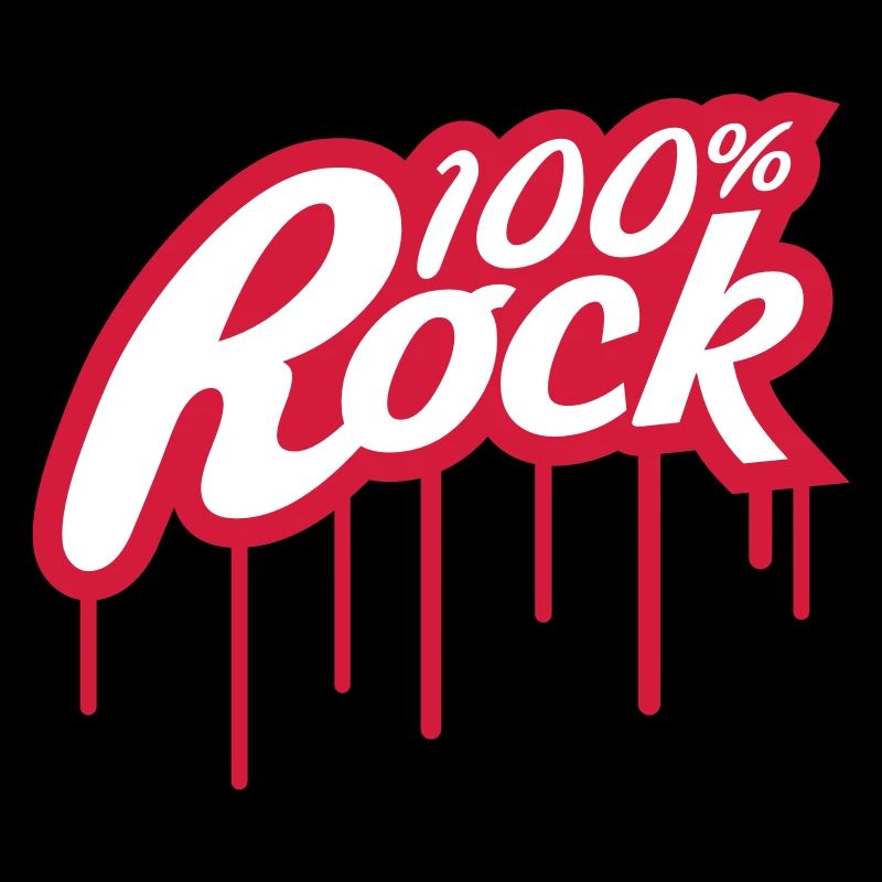 100 % Prozent Rock Musik Stempel Graffiti Tropfen