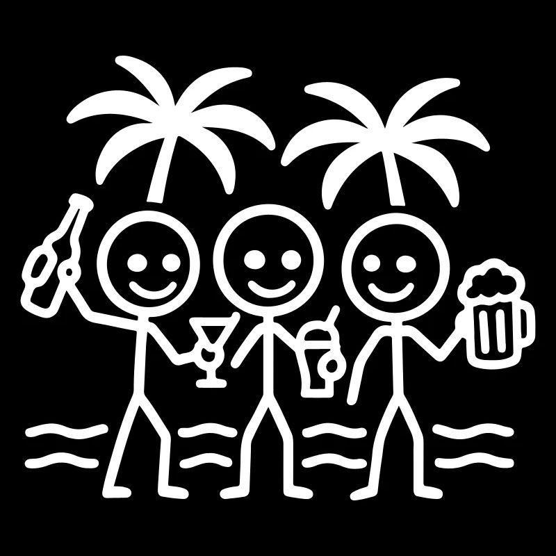 Équipe de fête de vacances à la plage