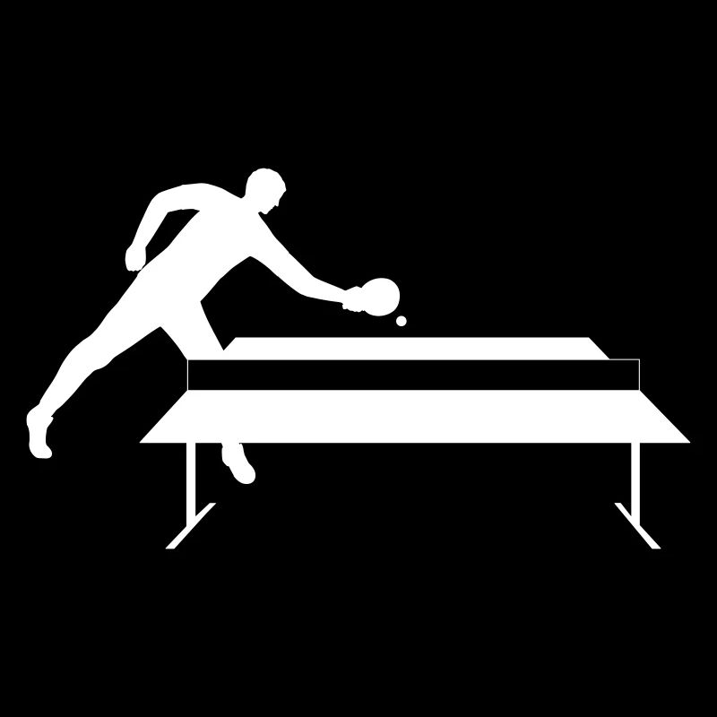 Joueur à table de ping-pong
