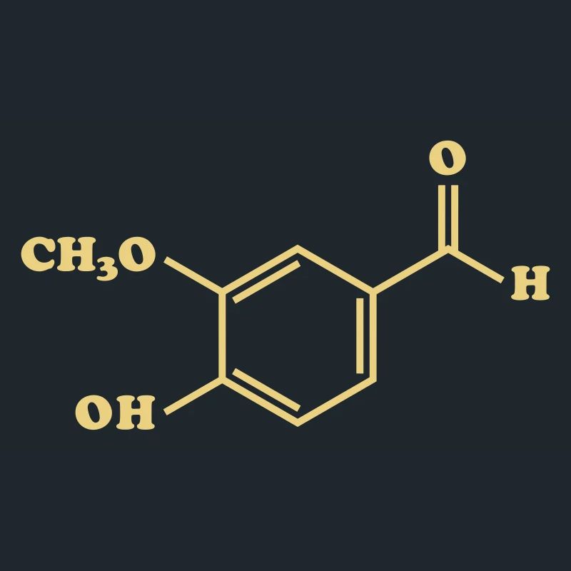 Vanilla Vanillin Molecular Chemical Formula