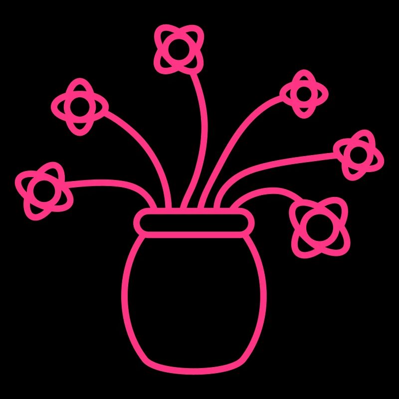 Lot de fleurs violettes dans la conception de motif décoratif de vase