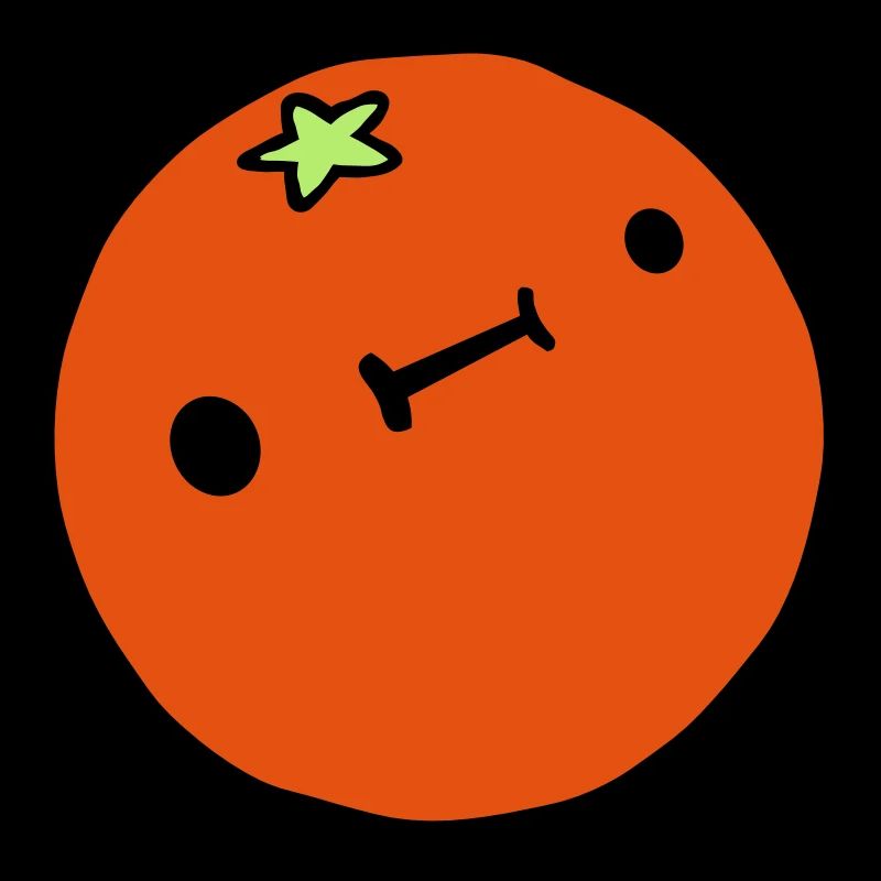 Mignon Kawaii Orange Citrus Derp Face