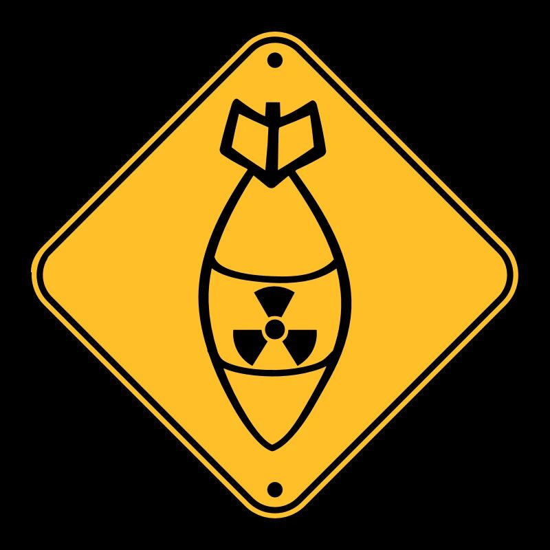 bouclier danger attention attention bombe atomique