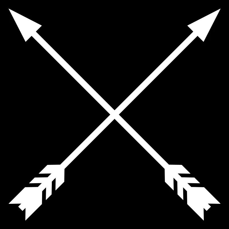 Vecteur de flèches croisées