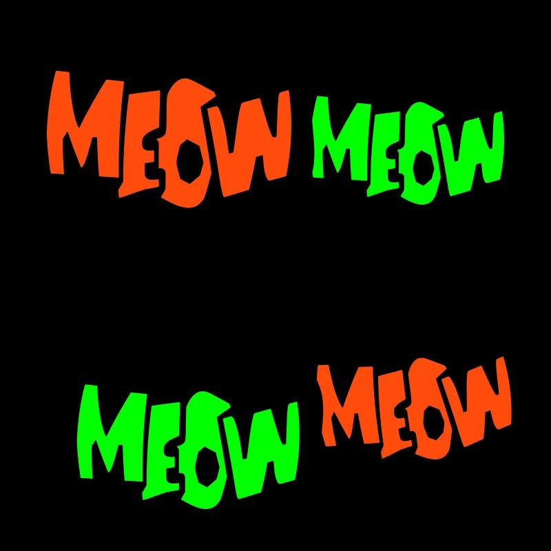 Meow Cat Meow Letters Speech Bubble Text Quote