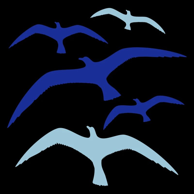 Mouettes volée d’oiseaux beaucoup d’oiseaux volant 5 oiseaux de mer