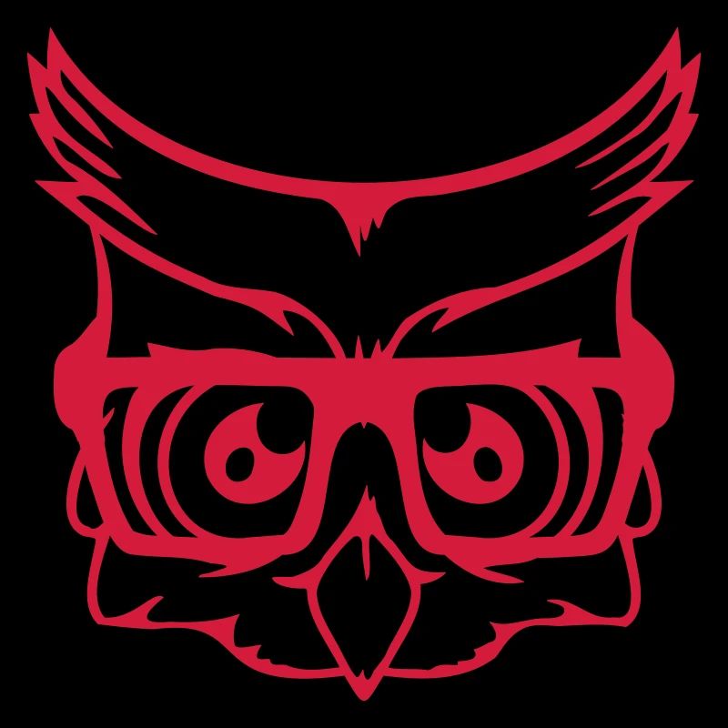 Eule Nerd Geek Hormbrille Vogel Uhu Brille schlau