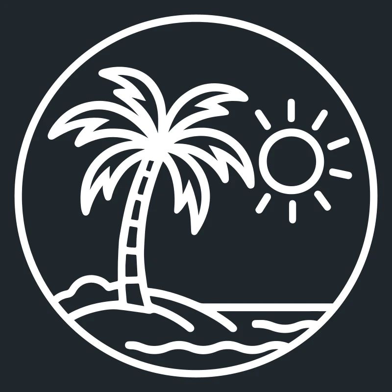 Plage de palmiers d’été