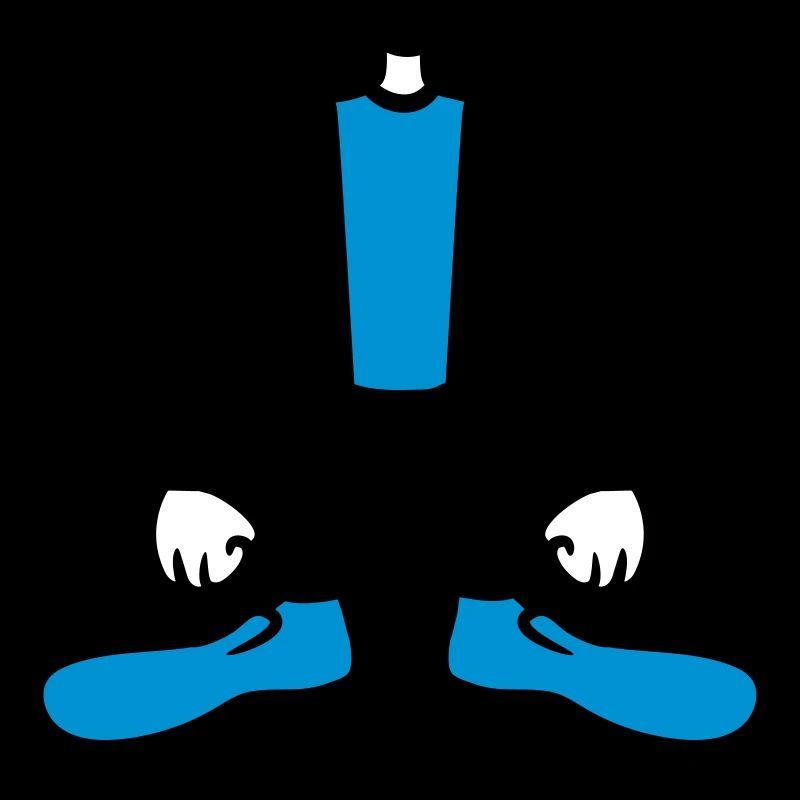 corps debout sans dessin animé clipart tête