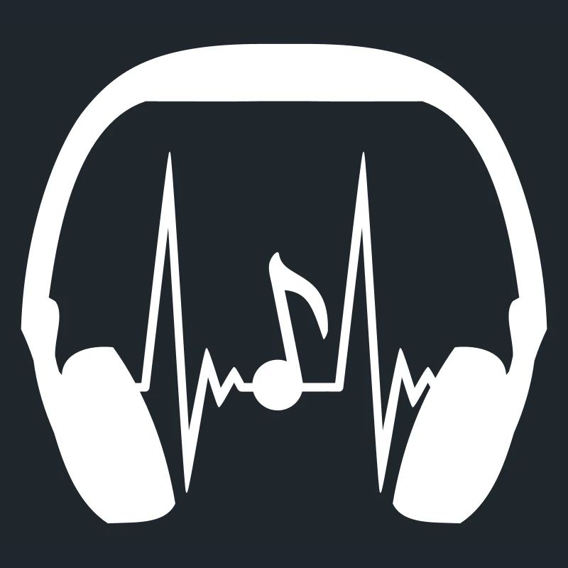 Casque Note Note de musique Fréquence d’impulsion Battement de cœur