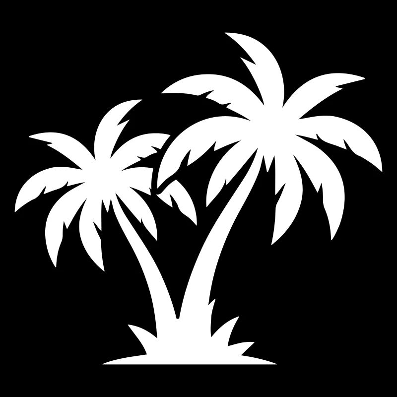 Icône de plage de palmiers