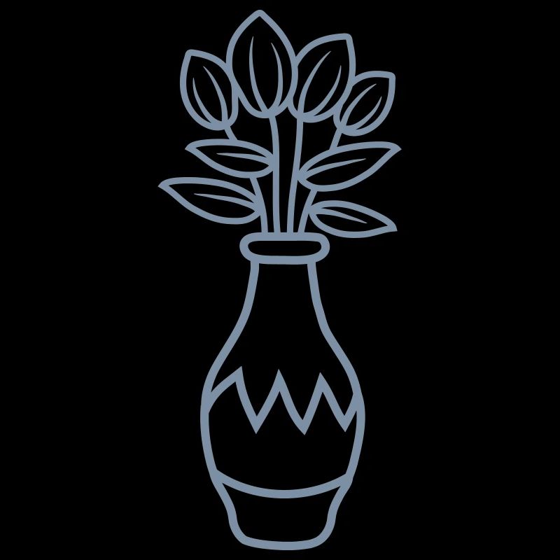 Design beau vase de fleurs tulipes