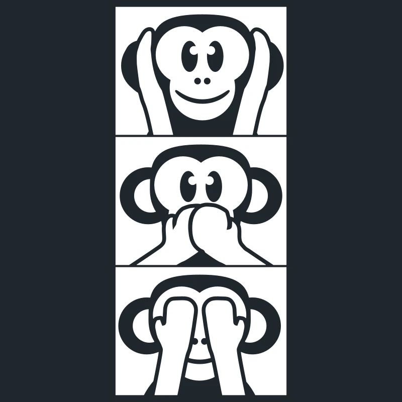 3 singes sages n’entendent rien dire voir s’amuser avec les singes