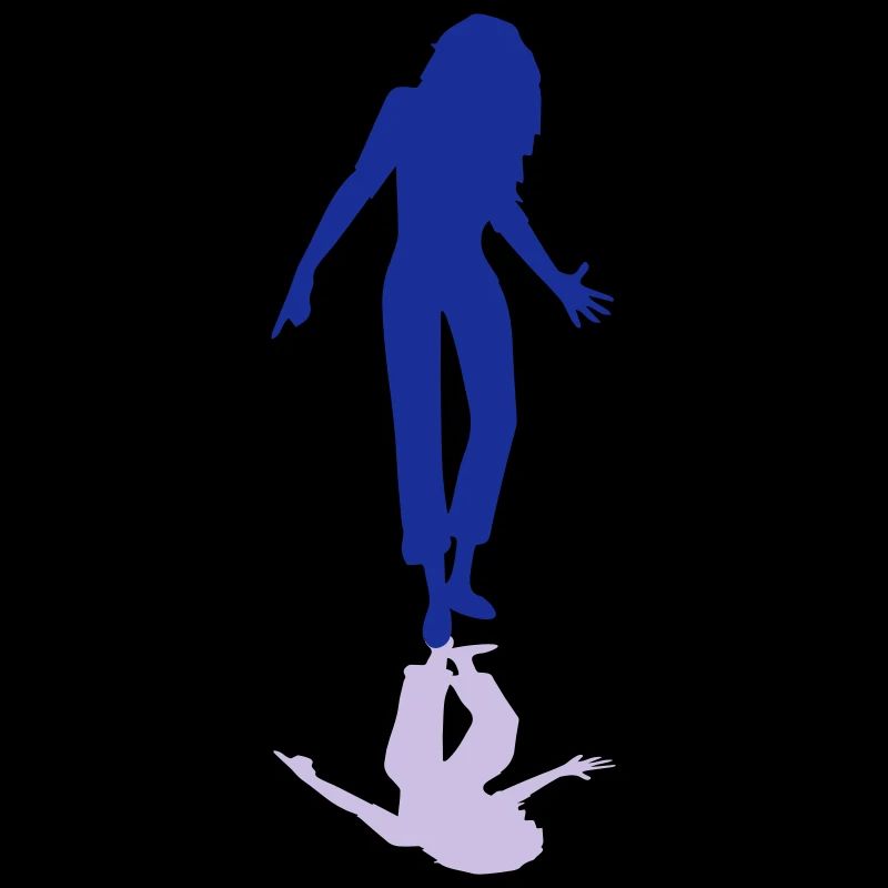 DJ Party Woman Dancing Shadow Reflection Silhouette