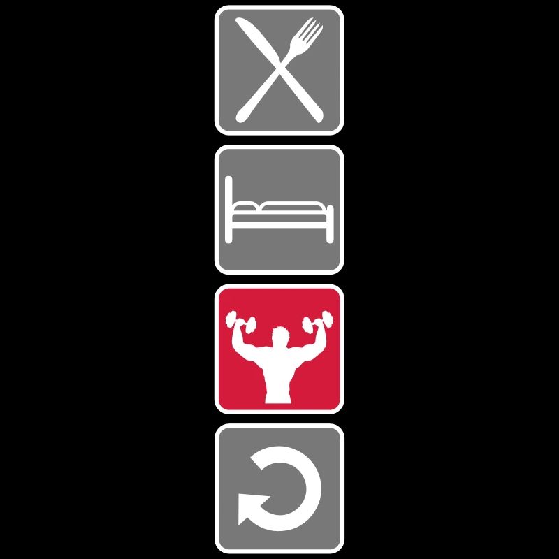 logo vertical manger sommeil train répéter répéter