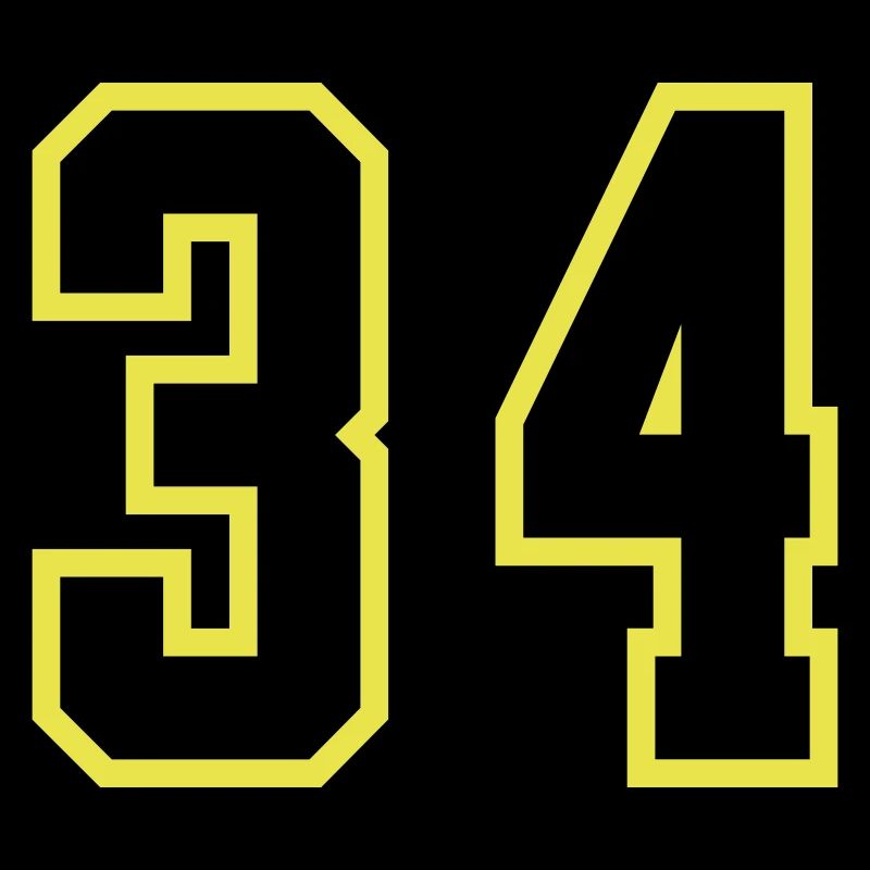 34 Zahl Trikot