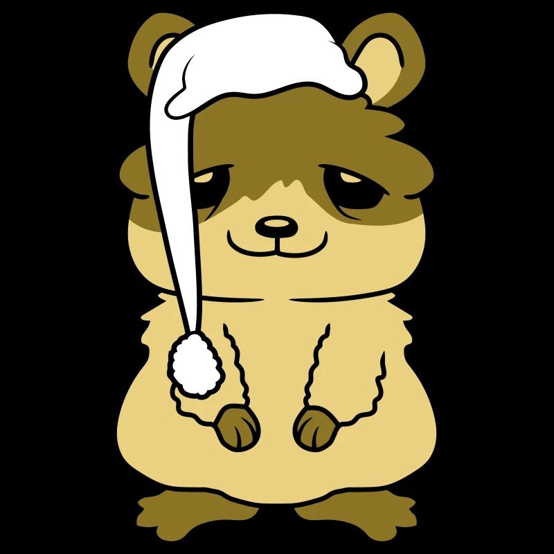 Bonne nuit chapeau endormi hamster