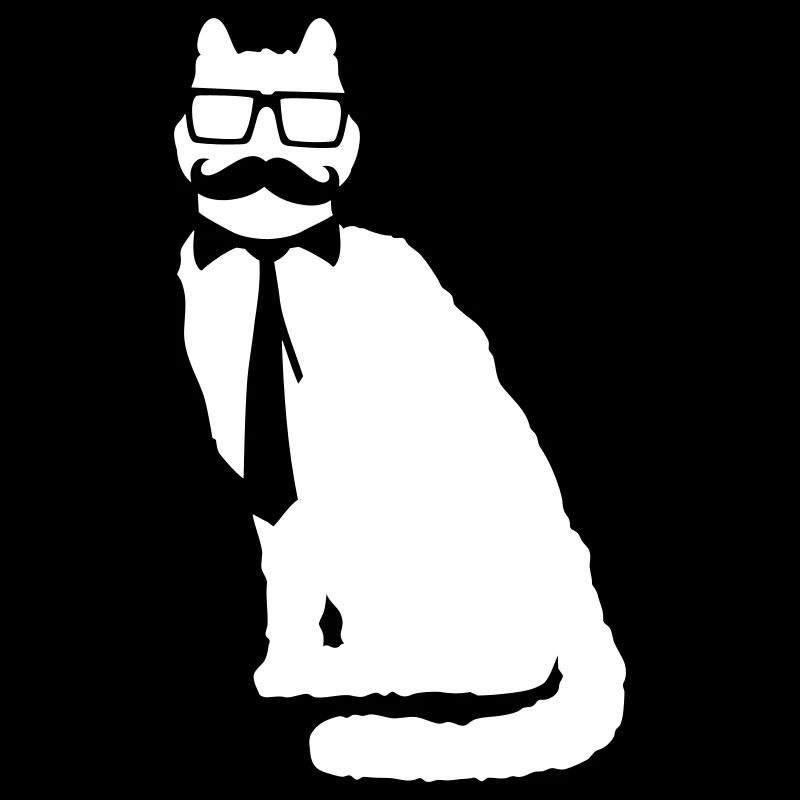 Smart Nerd Cat Lunettes à monture de corne Lunettes Geek Tie
