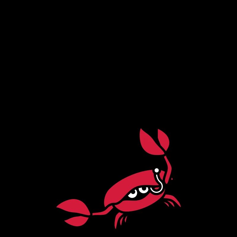 Drôle de crabe coupe une ligne de pêche avec une pince