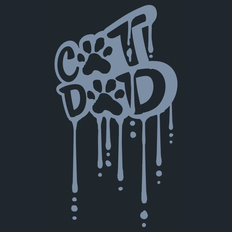 Graffiti Cat Dad Paw