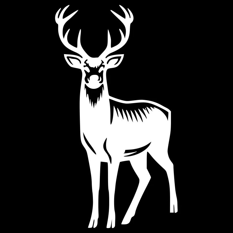 Hirsch Geweih 2 Symbol Wappen Piktogramm Vektor