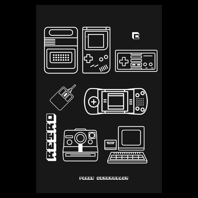 poster retro games konsole nerd 8bit pc jeux LOL
