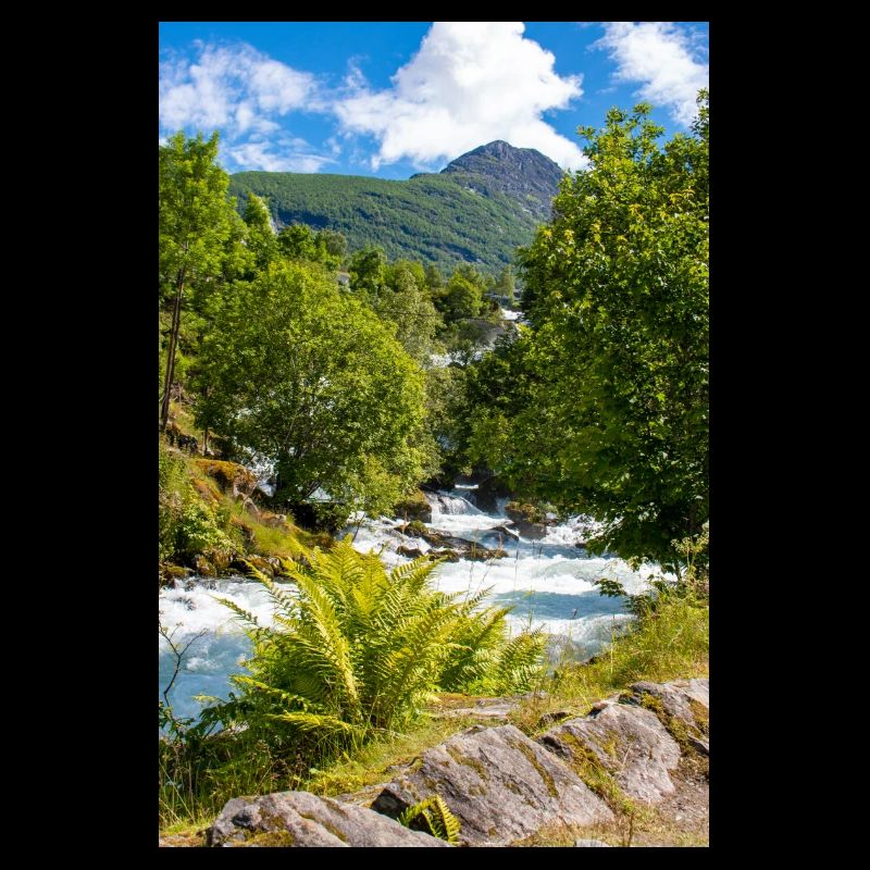 Geiranger panorama Storseterfossen Norvège
