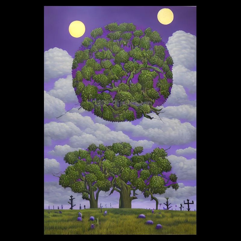 Tree and moon