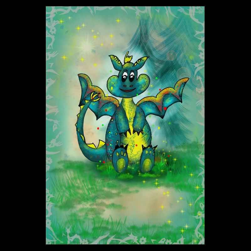 Drache mit Hintergrund
